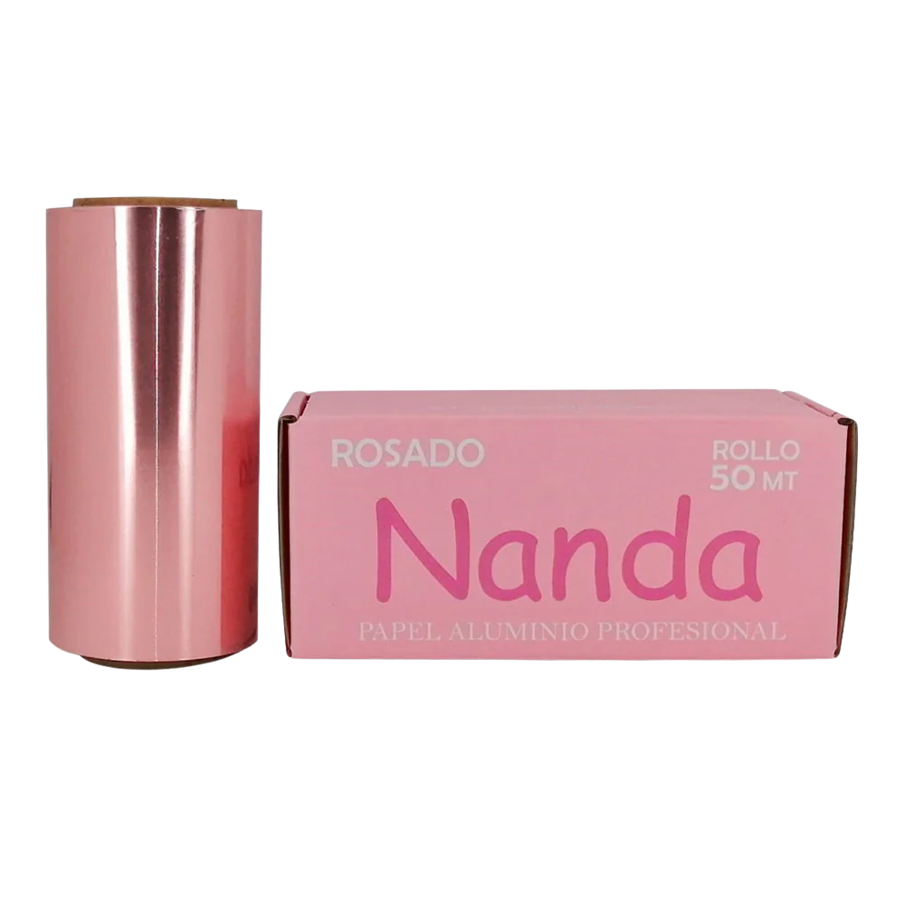 Papel aluminio alto relieve rosado