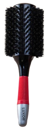 Cepillo de madera para el cabello con cerdas mixtas con mango rojo, diámetro 82 mm LUXOR