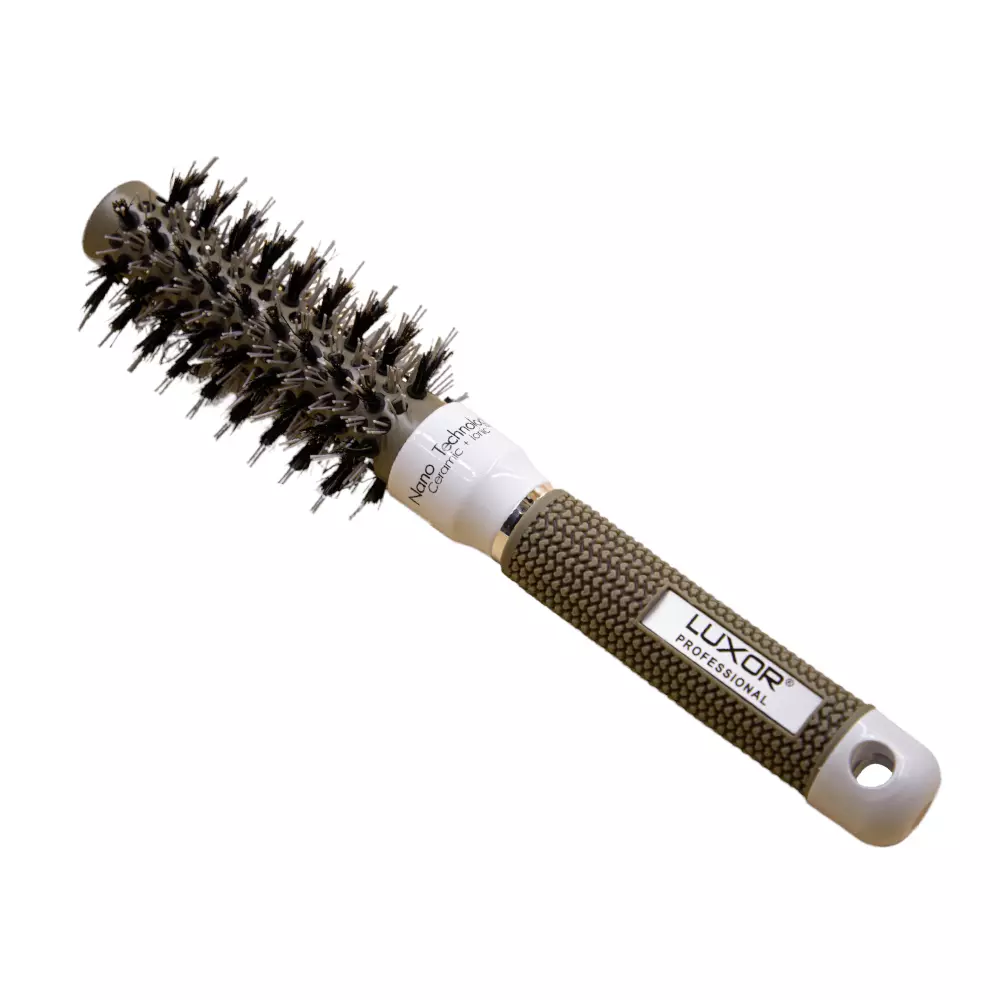 Cepillo circular térmico para el cabello, diámetro 25mm, luxor BLANCO