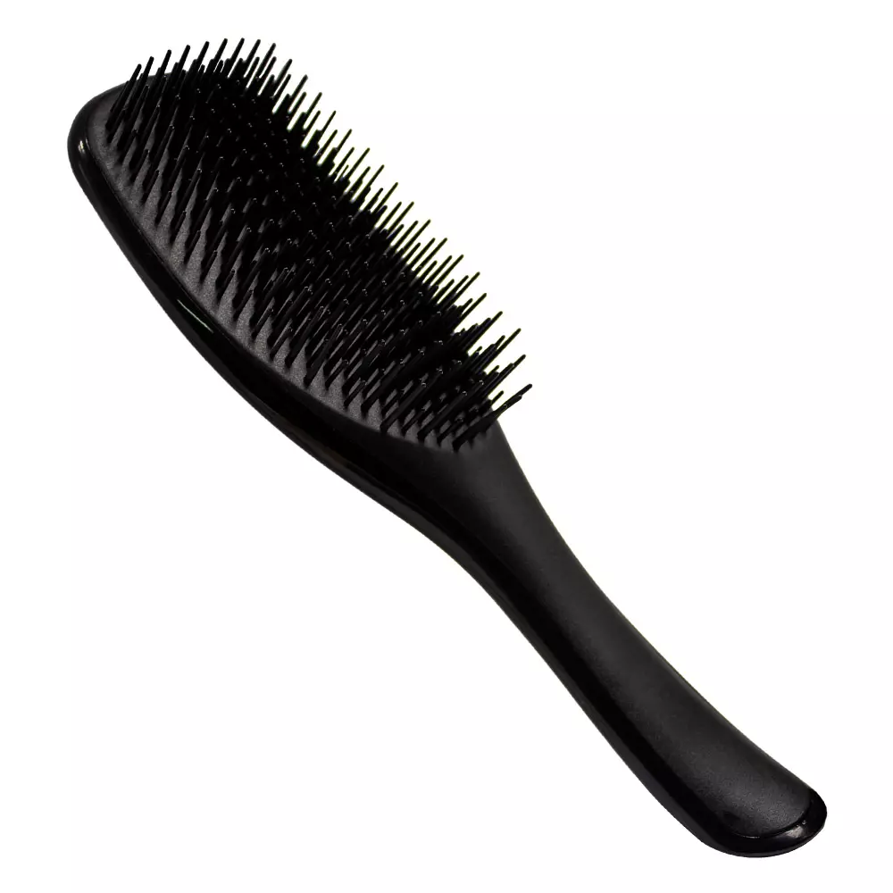Cepillo desenredante para cabello con mango plano, Color Negro, LUXOR