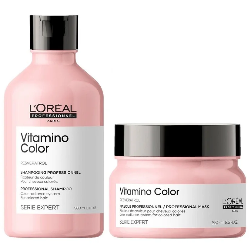 KIT DE LOREAL VITAMINO COLOR SHAMPOO + MASCARILLA